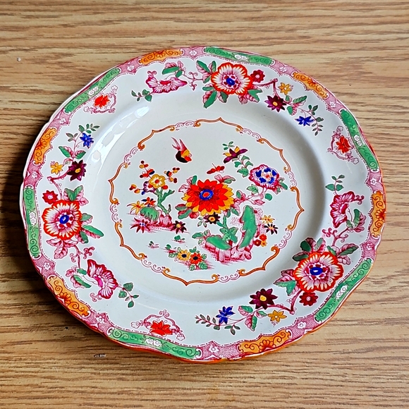 Vintage Masons Mikado pattern Antique 1920s hand Painted pottery plate decor - Picture 1 of 7